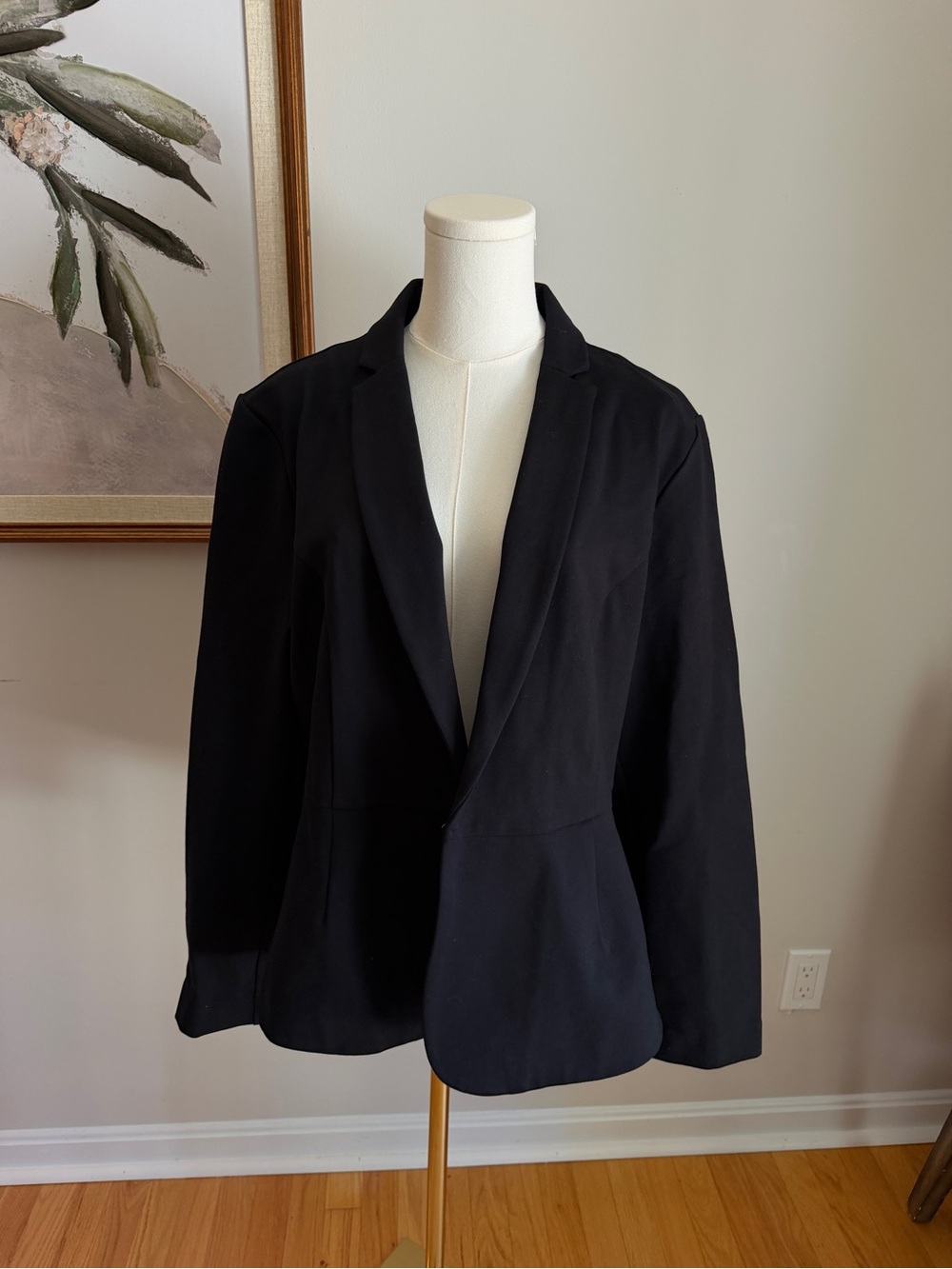 Quince Ultra-Stretch Ponte Blazer Black XL NWT
